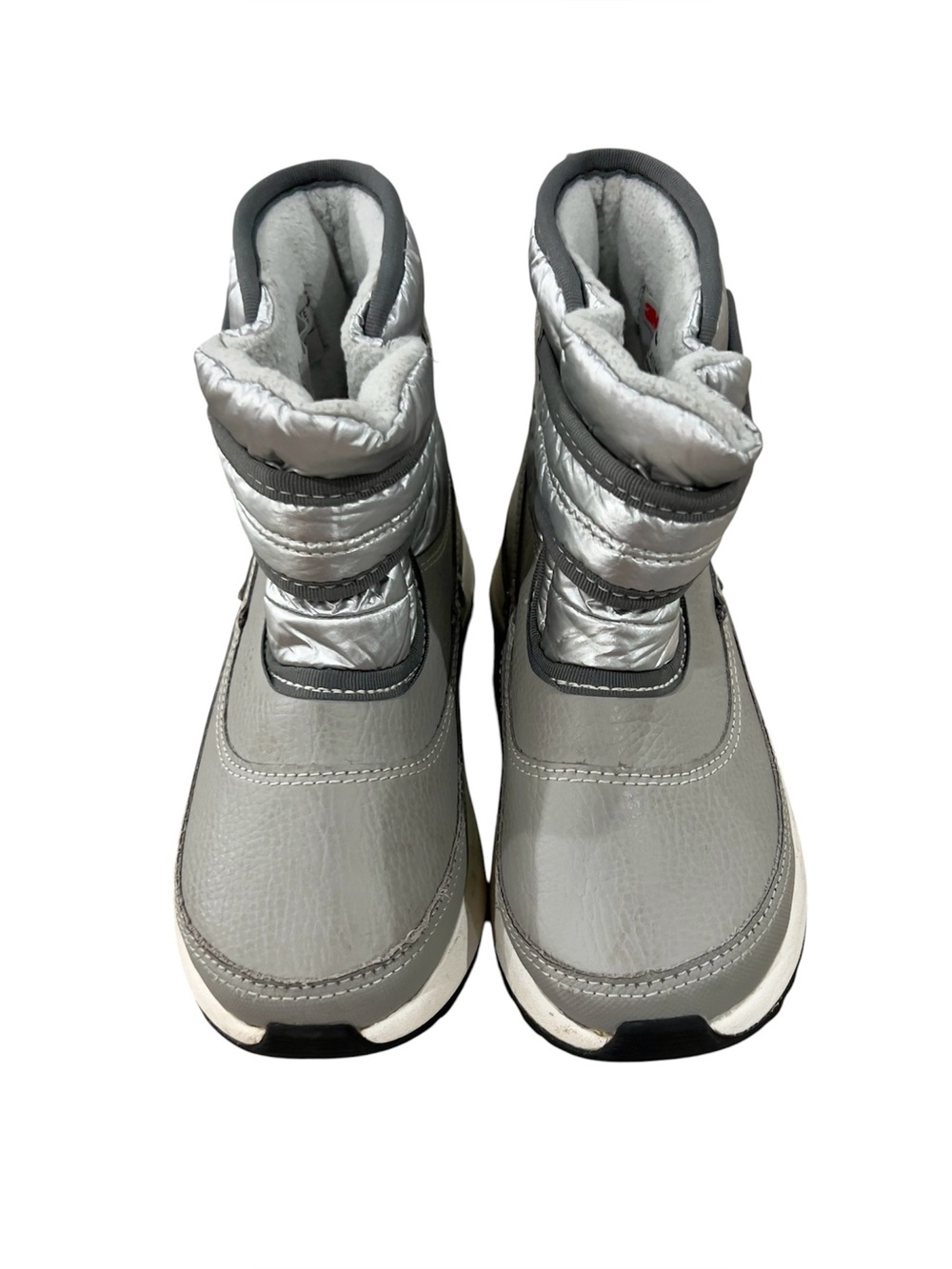 NWOT UGG Kids Taney Weather Waterproof Snow Boots Metallic Silver Grey Size 11